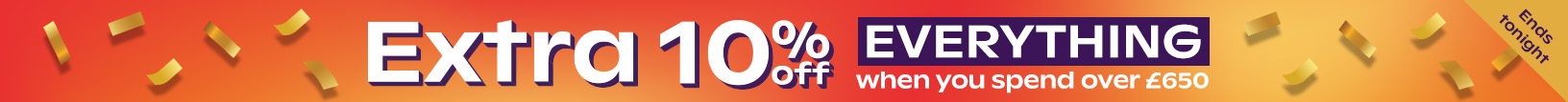 10% Off Everything When You Spend Over £650 - Ends Tonight